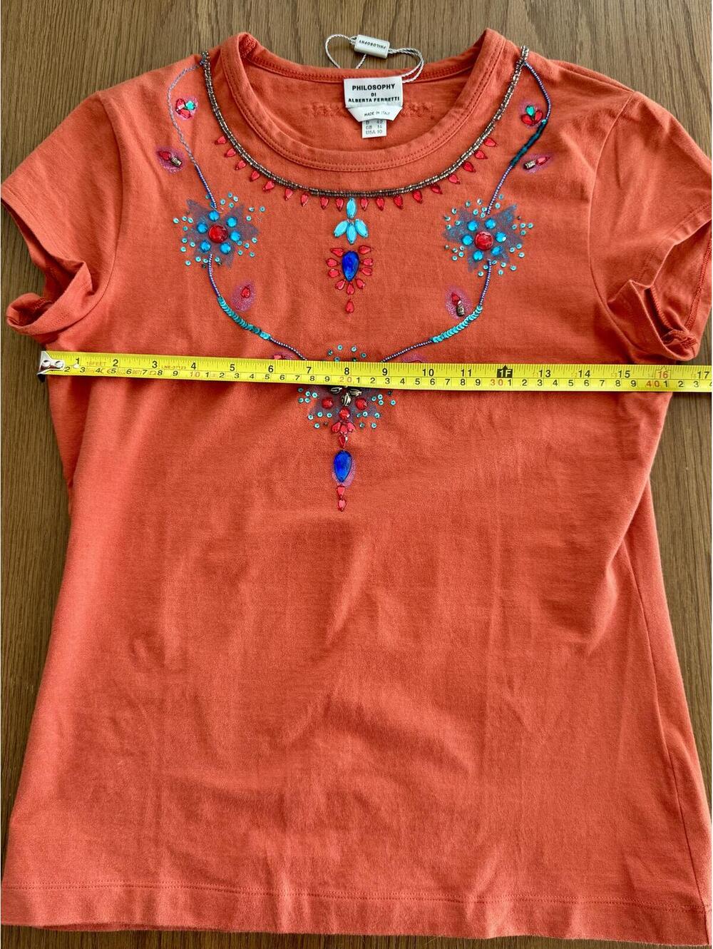Boho Philosophy di Alberta Ferretti Vintage Embellished Beaded Short Sleeve - Picture 11 of 11